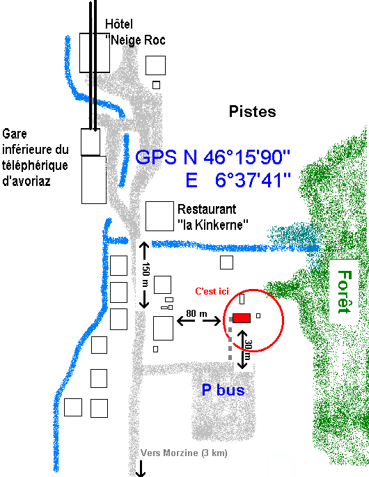 Plan d'acces au chalet